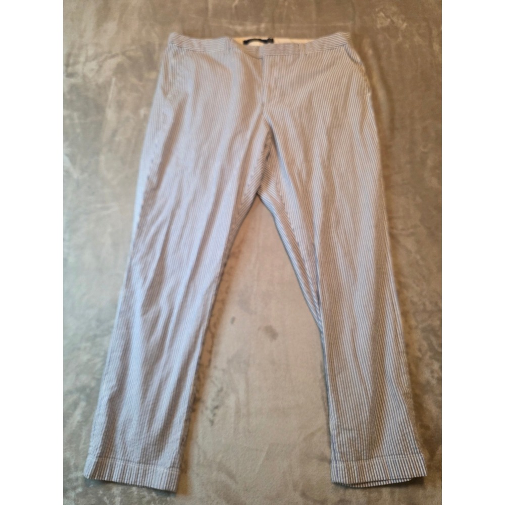 Polo Ralph Lauren Seersucker Pants Boys 14 Blue White Striped Chino